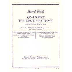 Marcel Bitsch: 14 Etudes de Rythme (Trombone-Bass solo)