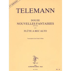 Georg Philipp Telemann: 12 Nouvelles Fantaisies (Recorder solo)