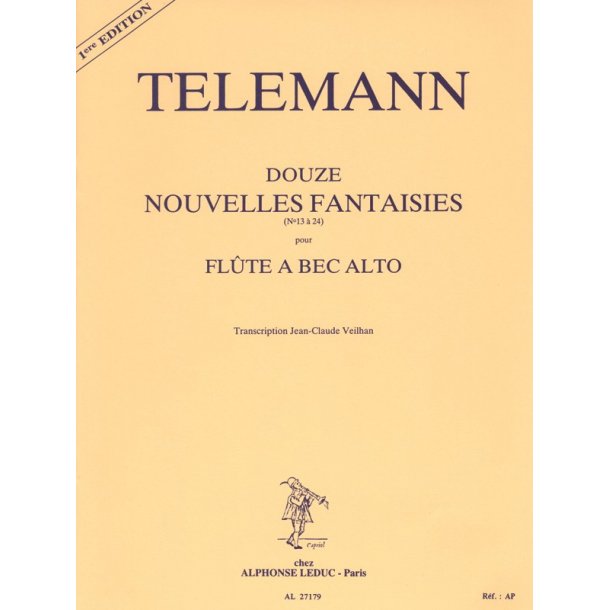 Georg Philipp Telemann: 12 Nouvelles Fantaisies (Recorder solo)