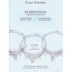 Franz Peter Schubert: Symphonies - Timpani Parts (Percussion solo)