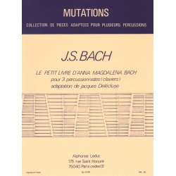 Johann Sebastian Bach: Petit Livre d'Anna Magdalena Bach (Percussions 3)