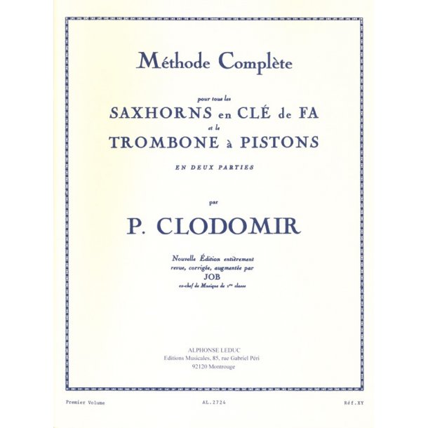P. Clodomir: M&eacute;thode Vol.1 (Trombone-Bass solo)
