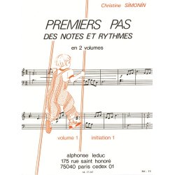 Simonin Premiers Pas Des Notes Et Rythmes Vol. 1 Initiation 1 Book