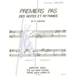 Simonin Premiers Pas Des Notes Et Rythmes Vol. 2 Initiation 2 Book