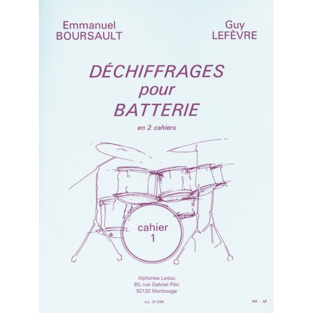 Emmanuel & Guy Boursault E.& Lef&egrave;vre G.: D&eacute;chiffrage Vol.1: Easy to medium Difficulty (Percussion solo)