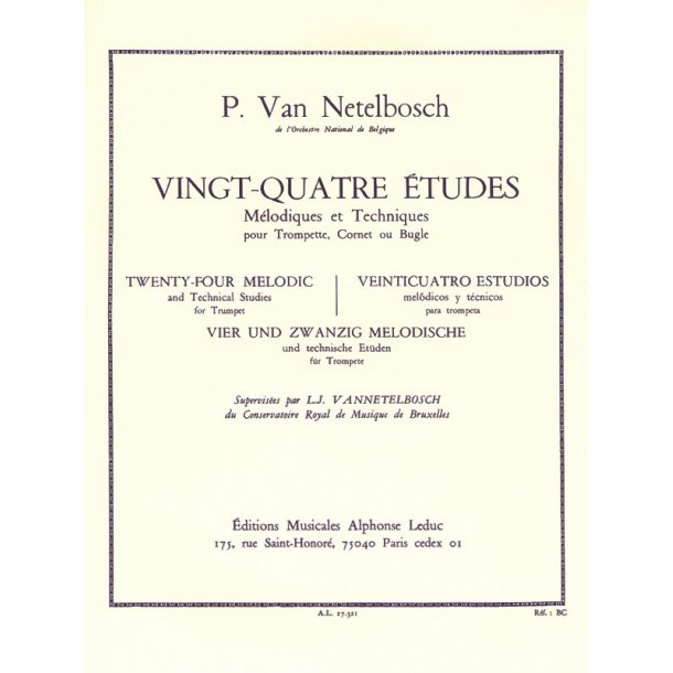 L.Julien Vannettelbosch: 24 Etudes m&eacute;lodiques et techniques (Trumpet solo)