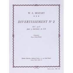Wolfgang Amadeus Mozart: Divertissement No.2, KV439b (Clarinets 3)