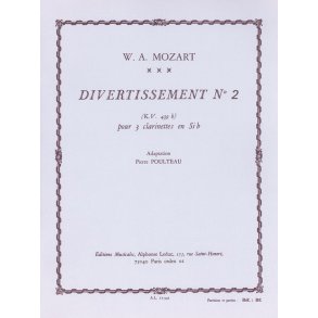 Wolfgang Amadeus Mozart: Divertissement No.2, KV439b (Clarinets 3)