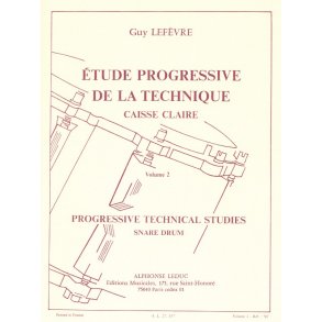Guy Lefèvre: Etude progressive de la Technique - Caisse Claire Vol.2 (Percussion solo)