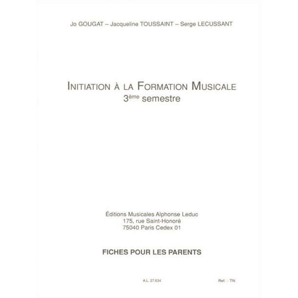 Lecussant I. F. M. Fiches Pedagogiques Parents No.3 Le Complet Book