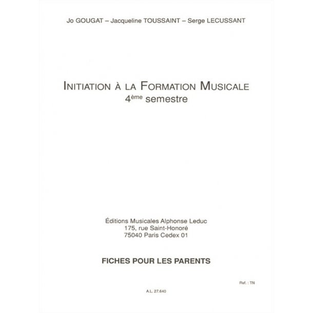 Lecussant I. F. M. Fiches Pedagogiques Parents No.4 Le Complet Book