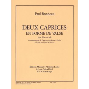 Paul Bonneau: 2 Caprices en Forme de Valse (Bassoon & Piano)