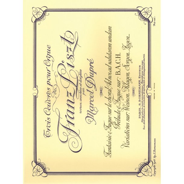 Ferenc Liszt: 3 Organ Works (Organ)