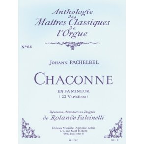 Johann Pachelbel: Chaconne En Fa Mineur (22 Variations) No. 64