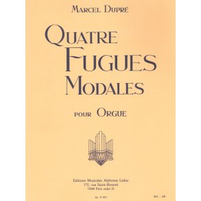 Dupre 4 Fugues Modales Op.63 Organ Book
