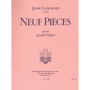 Jean Langlais: Nine Pieces for Organ