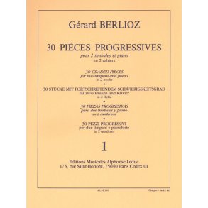 Gérard Berlioz: 30 Pièces progressives Vol.1 (Percussion(s) & Piano)