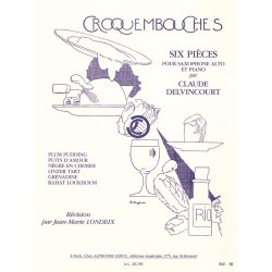 Claude Delvincourt: Croquembouches, 6 Pi&egrave;ces (Saxophone-Alto & Piano)