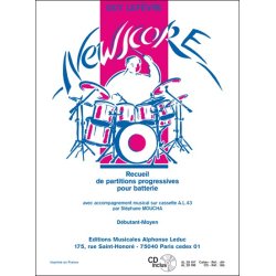 Lefevre: Newscore (pour batterie avec cd) d&eacute;butant-moyen (le livre)