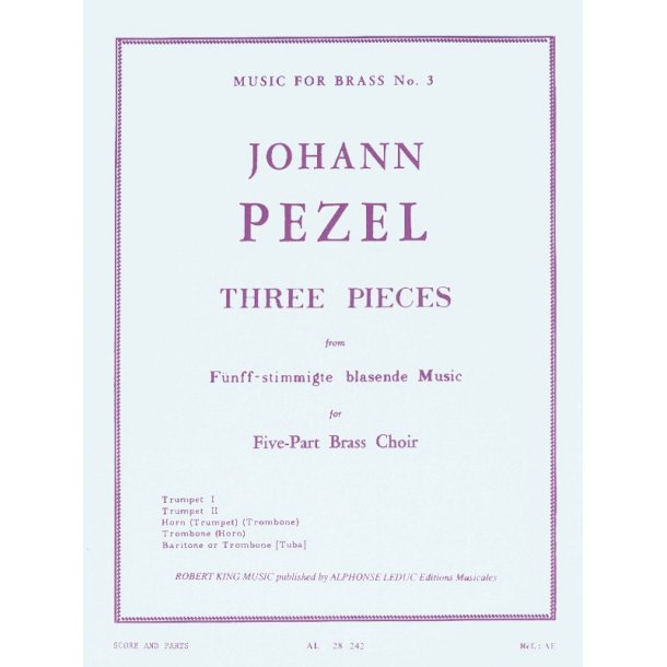 Johann Christoph Pezel: 3 Pieces (Quintet-Brass)