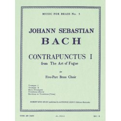 Bach Js King Art Of Fugue Contrapunctus 1 Brass Quintet Mfb005 Sc/Pts