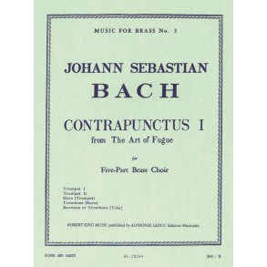 Bach Js King Art Of Fugue Contrapunctus 1 Brass Quintet Mfb005 Sc/Pts
