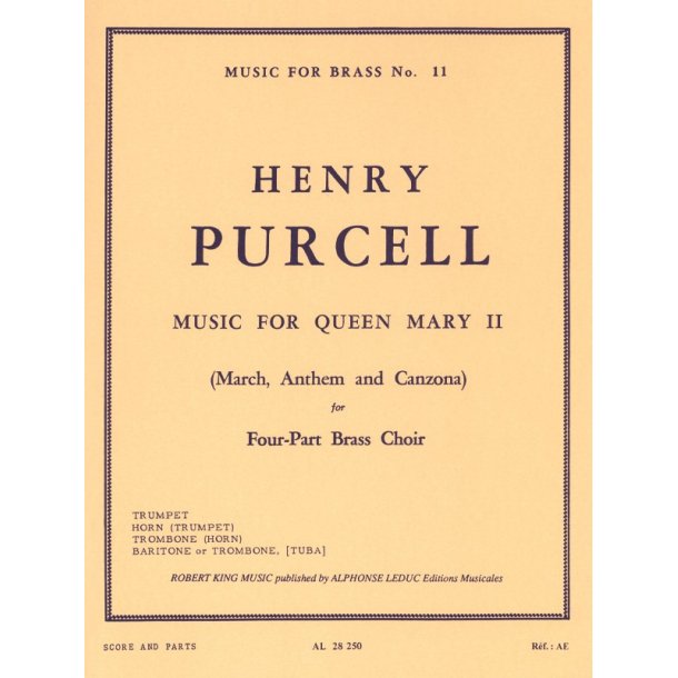 Henry Purcell: Music For Queen Mary II (Four-Part Brass Choir)