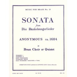 Anon.: Sonata from 'Die B&auml;nkels&auml;ngerlieder' (Quintet-Brass)