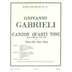 Giovanni Gabrieli: Canzon quarti Toni (Ensemble-Brass 8 or more)