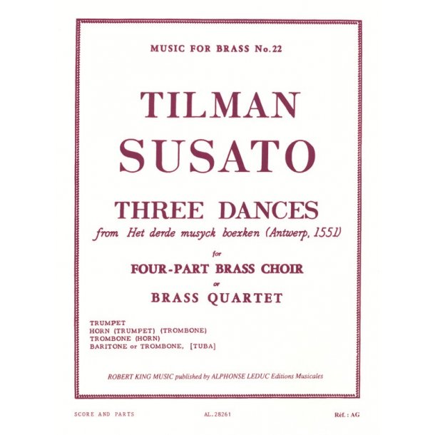Tielman Susato: 3 Dances (Brass Quartet)