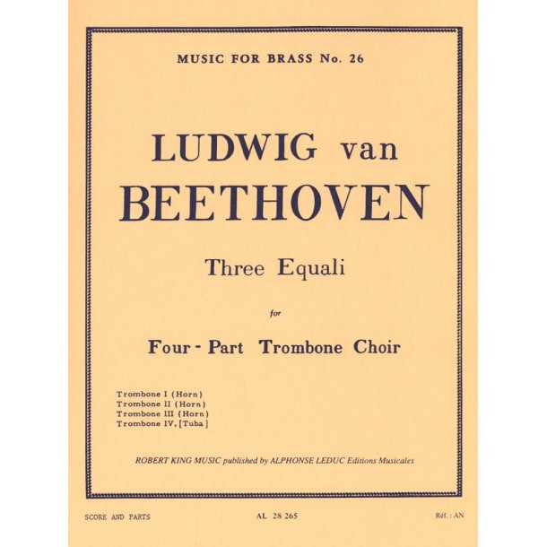 Ludwig van Beethoven: 3 Equali (Trombones 4)
