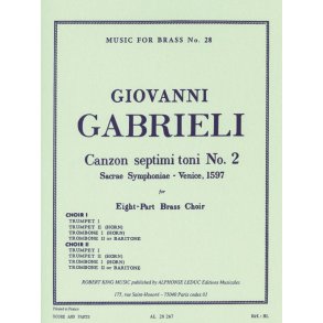 Giovanni Gabrieli: Canzon septimi Toni No.2 (Ensemble-Brass 8 or more)