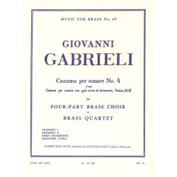 Giovanni Gabrieli: Canzona per Sonare No.4 (Quartet-Brass)