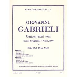 Giovanni Gabrieli: Canzon noni Toni (Ensemble-Brass 8 or more)