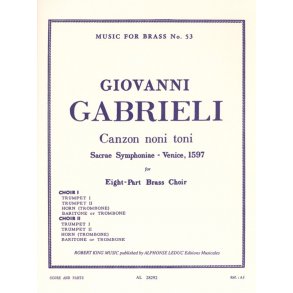 Giovanni Gabrieli: Canzon noni Toni (Ensemble-Brass 8 or more)