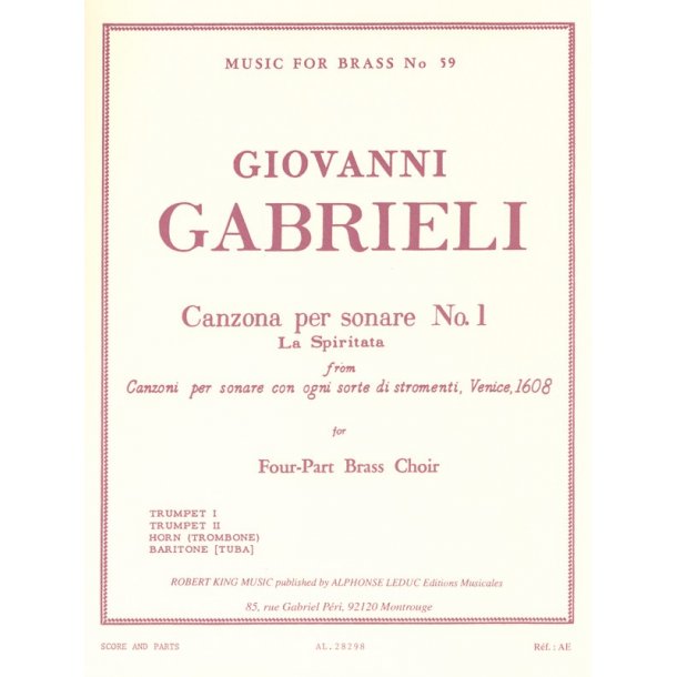 Giovanni Gabrieli: Canzona per Sonare No.1 (Quartet-Brass)