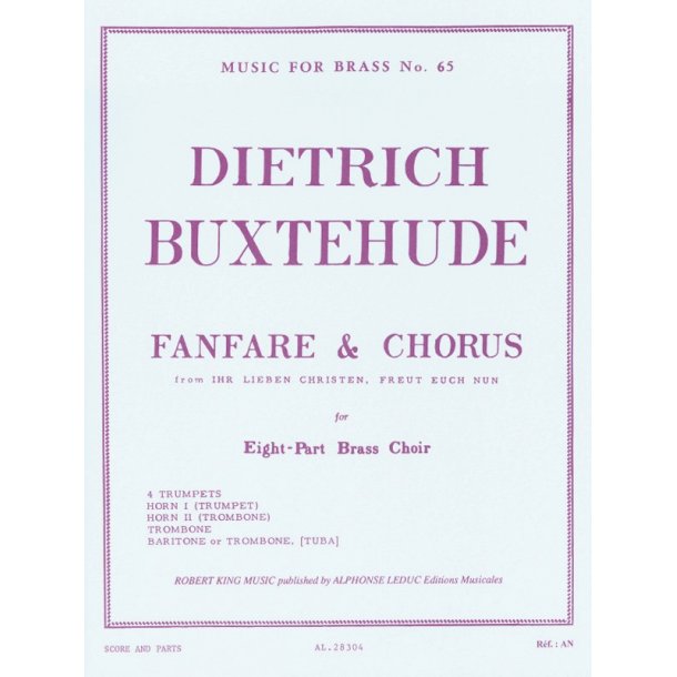 Dietrich Buxtehude: Fanfare & Chorus (Ensemble-Brass 8 or more)