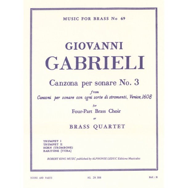 Giovanni Gabrieli: Canzona per Sonare No.3 (Quartet-Brass)