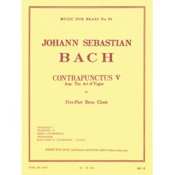 Bach Js King Art Of Fugue Contrapunctus 5 Brass Quintet Mfb095 Sc/Pts