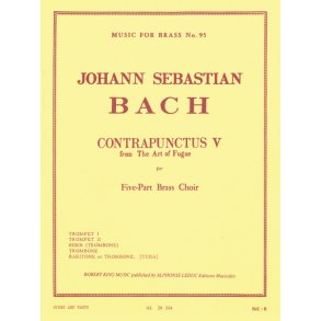 Bach Js King Art Of Fugue Contrapunctus 5 Brass Quintet Mfb095 Sc/Pts