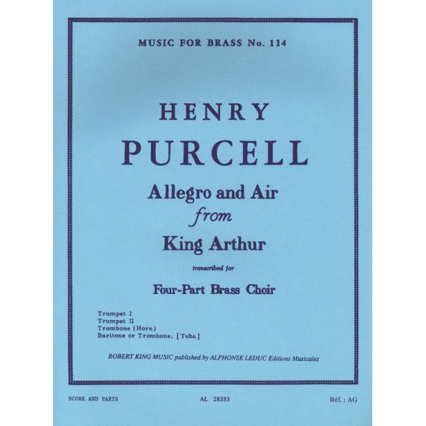 Henry Purcell: Allegro & Air from 'King Arthur' (Quintet-Brass)