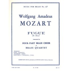 Wolfgang Amadeus Mozart: Fugue K401 (Quartet-Brass)