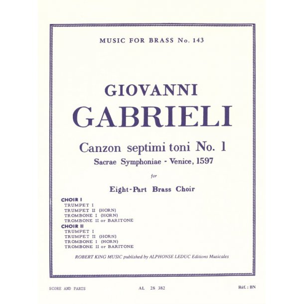 Giovanni Gabrieli: Canzon septimi Toni No.1 (Ensemble-Brass 8 or more)