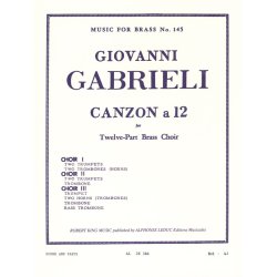 Giovanni Gabrieli: Canzon &agrave; 12 (Ensemble-Brass 8 or more)