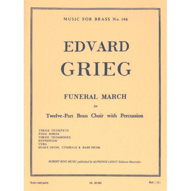 Edvard Hagerup Grieg: Funeral March (Ensemble-Brass 8 or more)