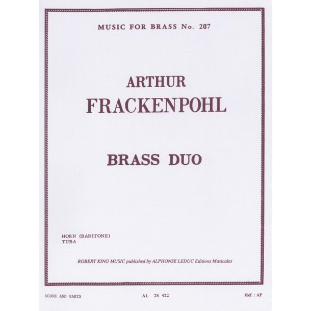 Arthur R. Frackenpohl: Brass Duo (Horn & Tuba)