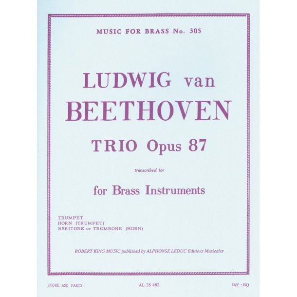 Ludwig van Beethoven: Grand Trio Op.87 in C major (Trio - Brass)