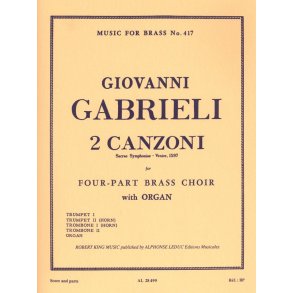 Giovanni Gabrieli: 2 Canzoni (Septimi Toni) (Quintet-Mixed)