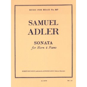 Samuel Adler: Sonata (Horn and Piano)
