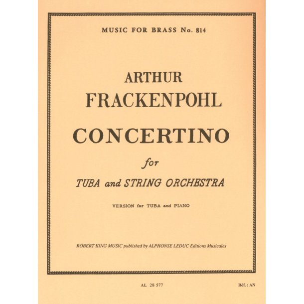 Arthur R. Frackenpohl: Concertino (Tuba And Piano)